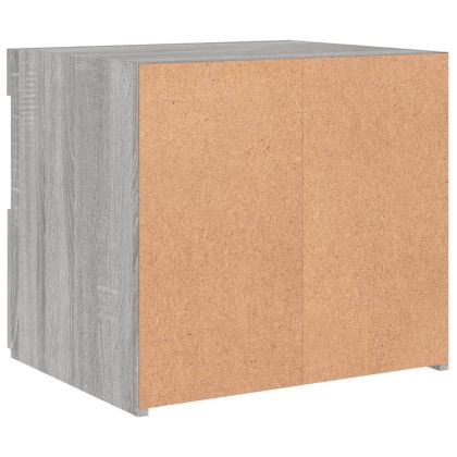 Нощни шкафчета с LED осветление, 2 бр, сив сонома, 50x40x45 см