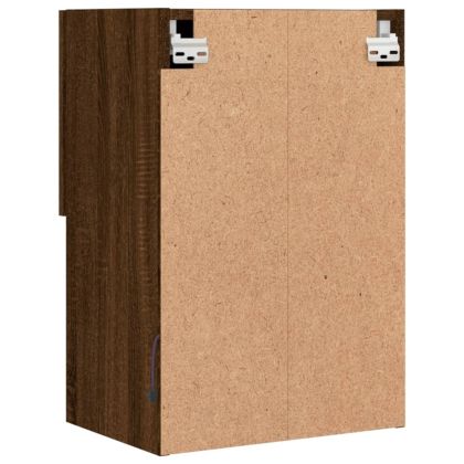 ТВ шкаф с LED осветление, кафяв дъб, 40,5x30x60 см