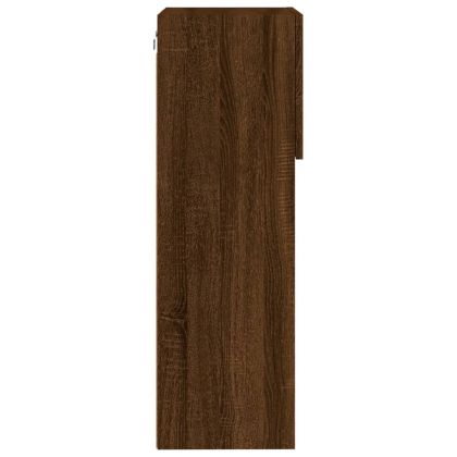 ТВ шкаф с LED осветление, кафяв дъб, 40,5x30x90 см