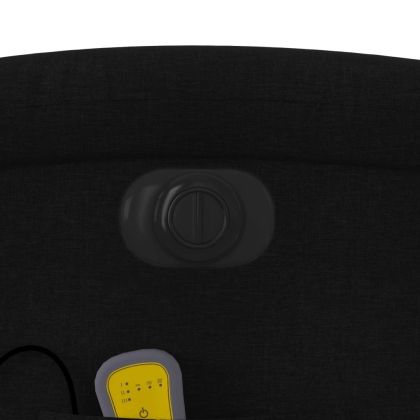 Електрически масажен наклоняем стол, черен, текстил