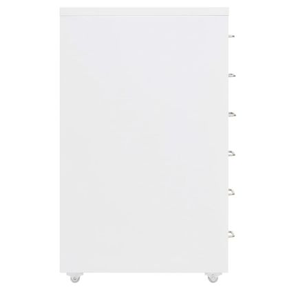 Мобилен офис шкаф, бял, 28x41x69 см, метал