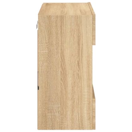 Стенен ТВ шкаф с LED осветление, сонома дъб, 58,5x30x60,5 см