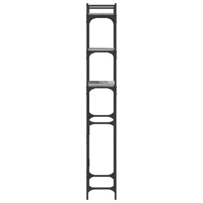 Рафт за пералня, сив сонома, 67x25x163 см, инженерно дърво