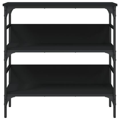 Конзолна маса, черна, 75x32x75 см, инженерно дърво