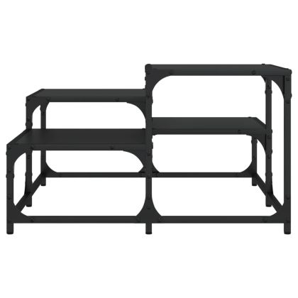 Кафе маса, черна, 68x68x40 см, инженерно дърво