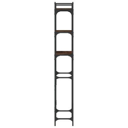 Рафт за пералня, кафяв дъб, 67x25x163 см, инженерно дърво