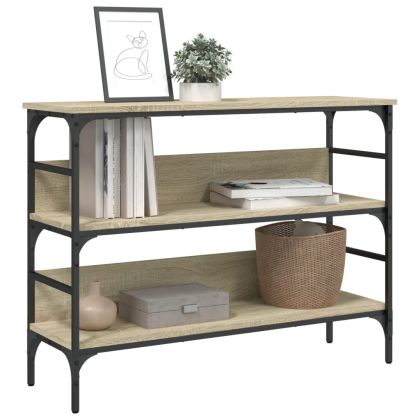 Конзолна маса, дъб сонома, 100x32x75 см, инженерно дърво