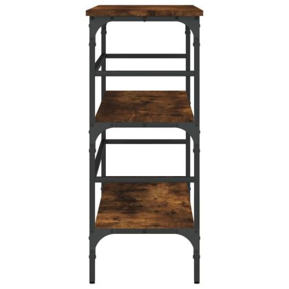 Конзолна маса, опушен дъб, 100x32x75 см, инженерно дърво