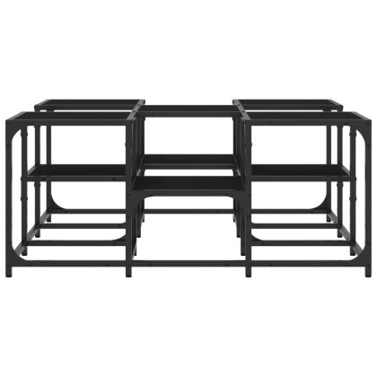 Кафе маса, черна, 91x91x40 см, инженерно дърво