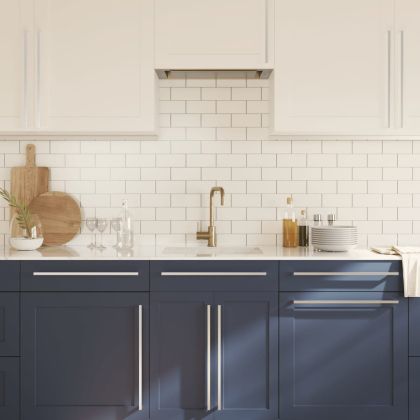 Дръжки за шкафове, 10 бр, сребристи, 480 мм, неръждаема стомана