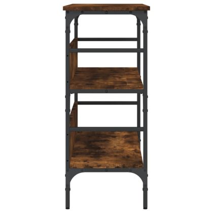 Конзолна маса, опушен дъб, 100x32x75 см, инженерно дърво