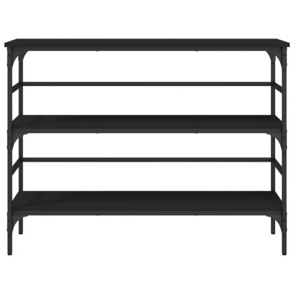 Конзолна маса, черна, 100x32x75 см, инженерно дърво