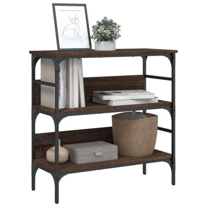 Конзолна маса, кафяв дъб, 75x32x75 см, инженерно дърво