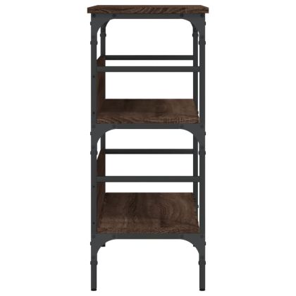 Конзолна маса, кафяв дъб, 75x32x75 см, инженерно дърво