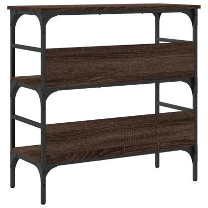 Конзолна маса, кафяв дъб, 75x32x75 см, инженерно дърво