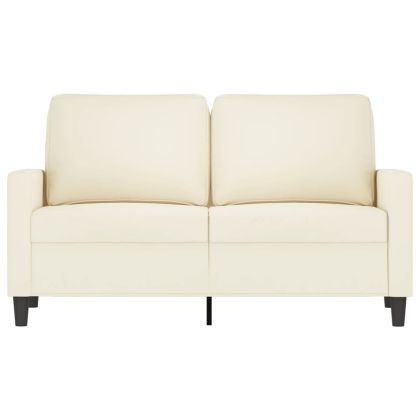 2-местен диван, кремав, 120 см, кадифе