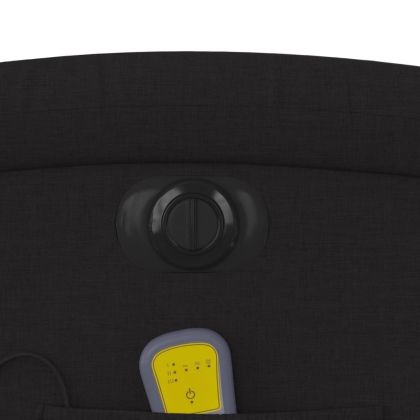 Електрически масажен наклоняем стол, черен, текстил