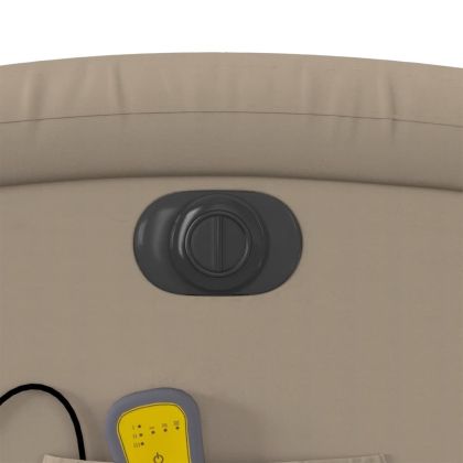 Електрически масажен реклайнер стол, капучино, изкуствена кожа