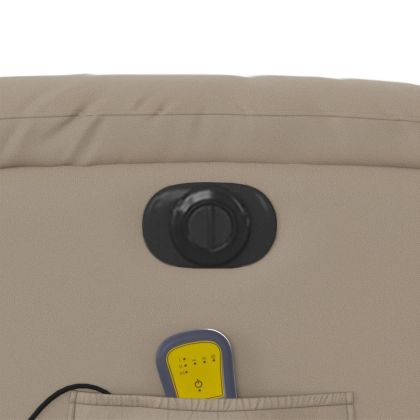 Електрически масажен реклайнер стол, капучино, изкуствена кожа