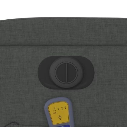 Електрически масажен реклайнер стол, тъмносив, текстил