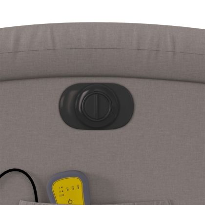 Електрически масажен наклоняем стол, таупе, текстил