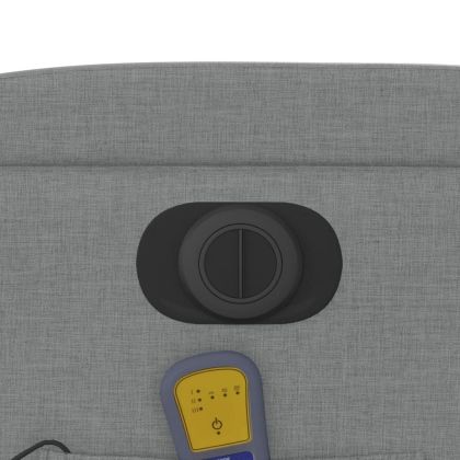 Електрически масажен реклайнер стол, светлосив, текстил