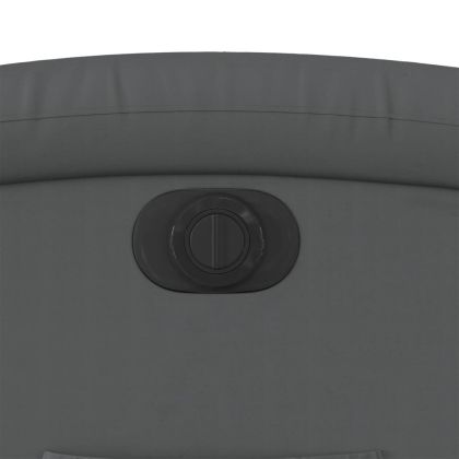 Електрически реклайнер стол, сив, изкуствена кожа