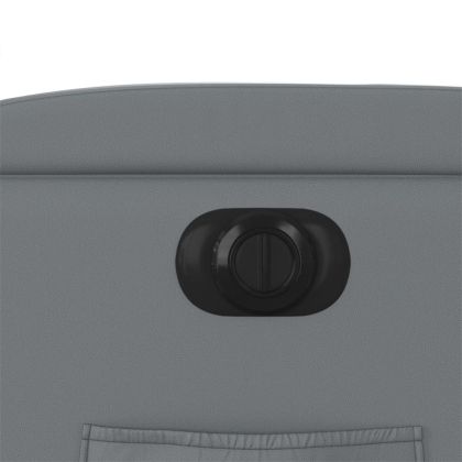 Електрически реклайнер стол, сив, изкуствена кожа