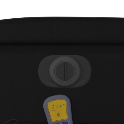 Електрически масажен реклайнер стол, черен, изкуствена кожа