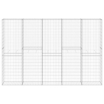 Габионна стена с капаци, поцинкована стомана, 300x30x200 см