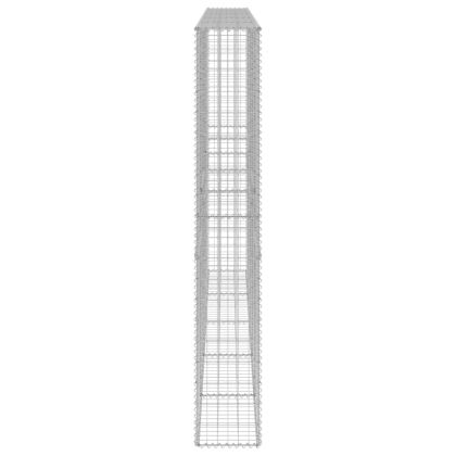 Габионна стена с капаци, поцинкована стомана, 300x30x200 см