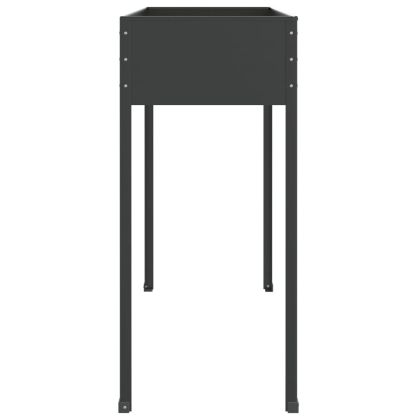 Градинска кашпа антрацит 100,5x40,5x90 см поцинкована стомана