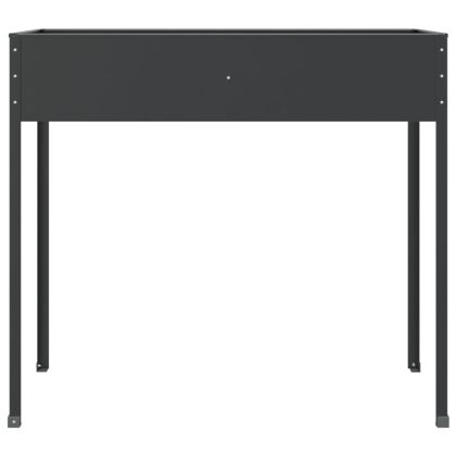 Градински кашпи, 2 бр, антрацит, поцинкована стомана