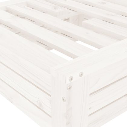 Основа за чадър с капак, бяла, борово дърво масив