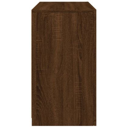 Сайдборд с LED светлини, кафяв дъб, 60,5x37x67 см