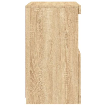 Сайдборд с LED светлини, сонома дъб, 41x37x67 см