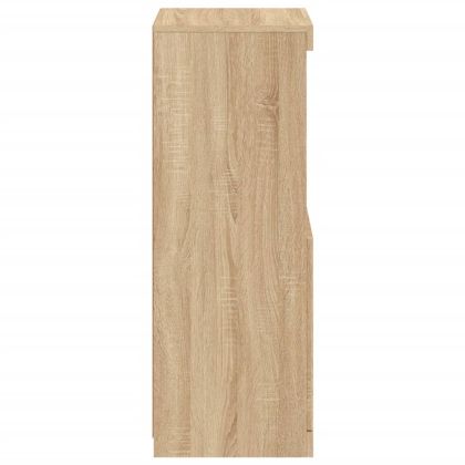 Сайдборд с LED светлини, сонома дъб, 41x37x100 см
