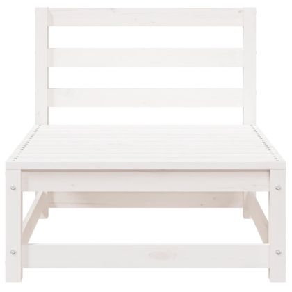 Градински кресла без подлакътници 3бр бял 70x70x67 см бор масив