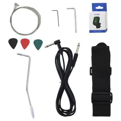 Електрическа китара за начинаещи с калъф кафяво и черно 4/4 39"