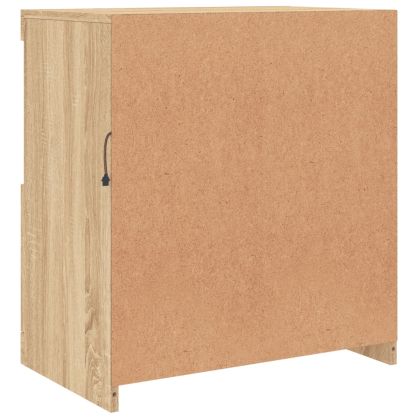 Сайдборд с LED светлини, сонома дъб, 60,5x37x67 см