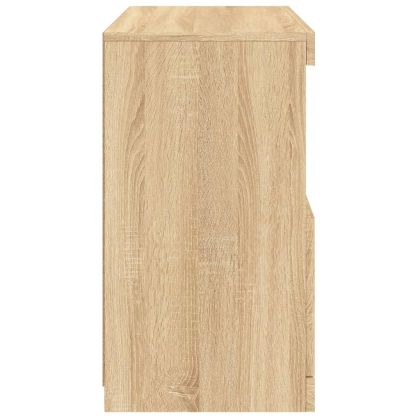 Сайдборд с LED светлини, сонома дъб, 60x37x67 см