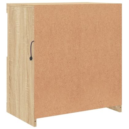 Сайдборд с LED светлини, сонома дъб, 60x37x67 см