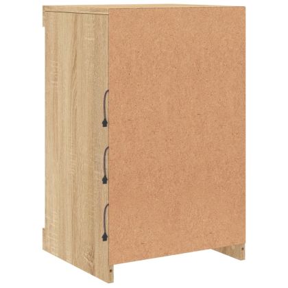 Сайдборд с LED светлини, сонома дъб, 41x37x67 см