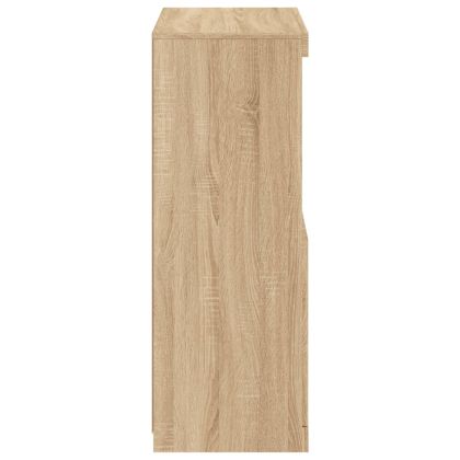 Сайдборд с LED светлини, сонома дъб, 60,5x37x100 см