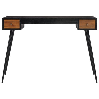 Бюро, 117x56,5x75 см, масивно регенерирано тиково дърво