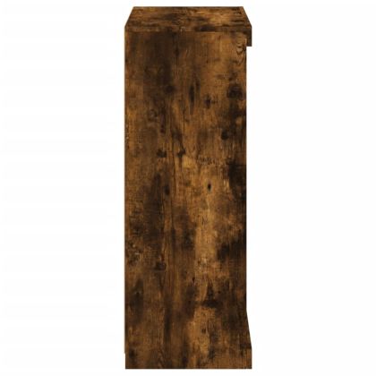 Сайдборд с LED светлини, oпушен дъб, 60,5x37x100 см