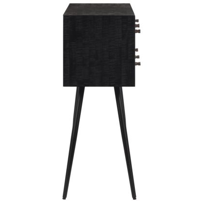 Конзолна маса с чекмеджета 116x30x76 см регенериран тик масив