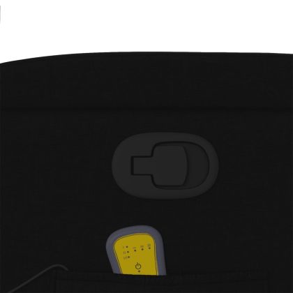 Масажен изправящ стол реклайнер, черен, текстил