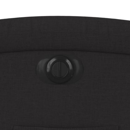 Електрически изправящ реклайнер стол, черен, текстил