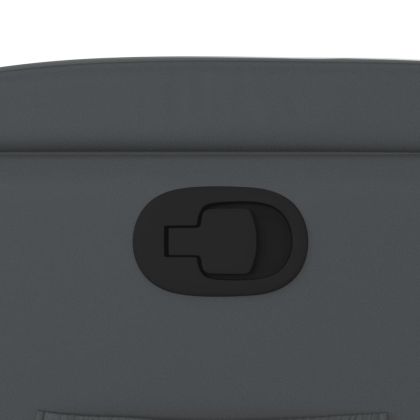 Изправящ реклайнер стол, сива, изкуствена кожа